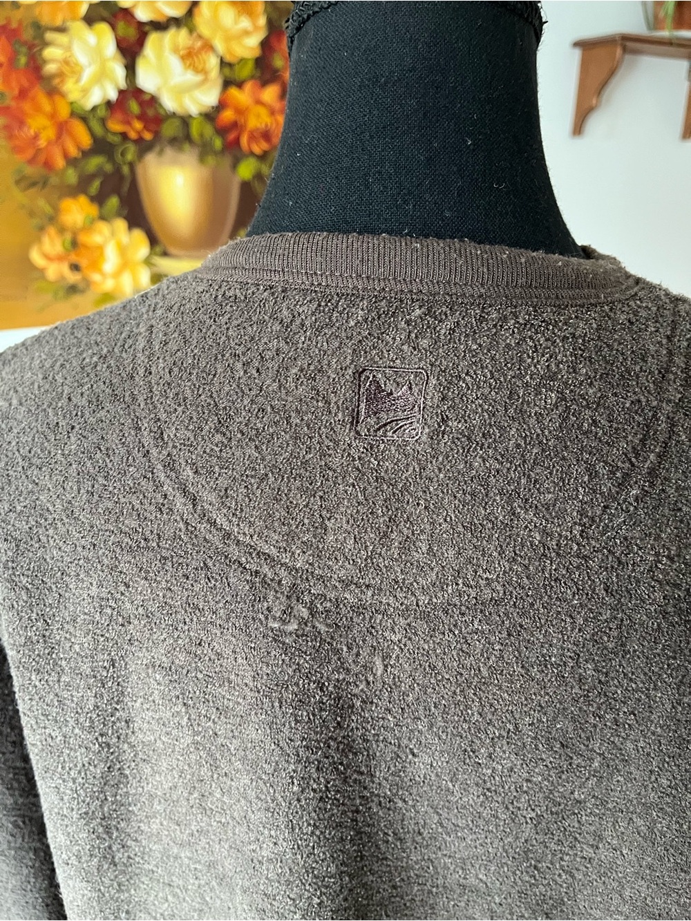 Men’s Windriver Classic Cozy Crewneck Sweater - Brown like new Size Small - Picture 5 of 9